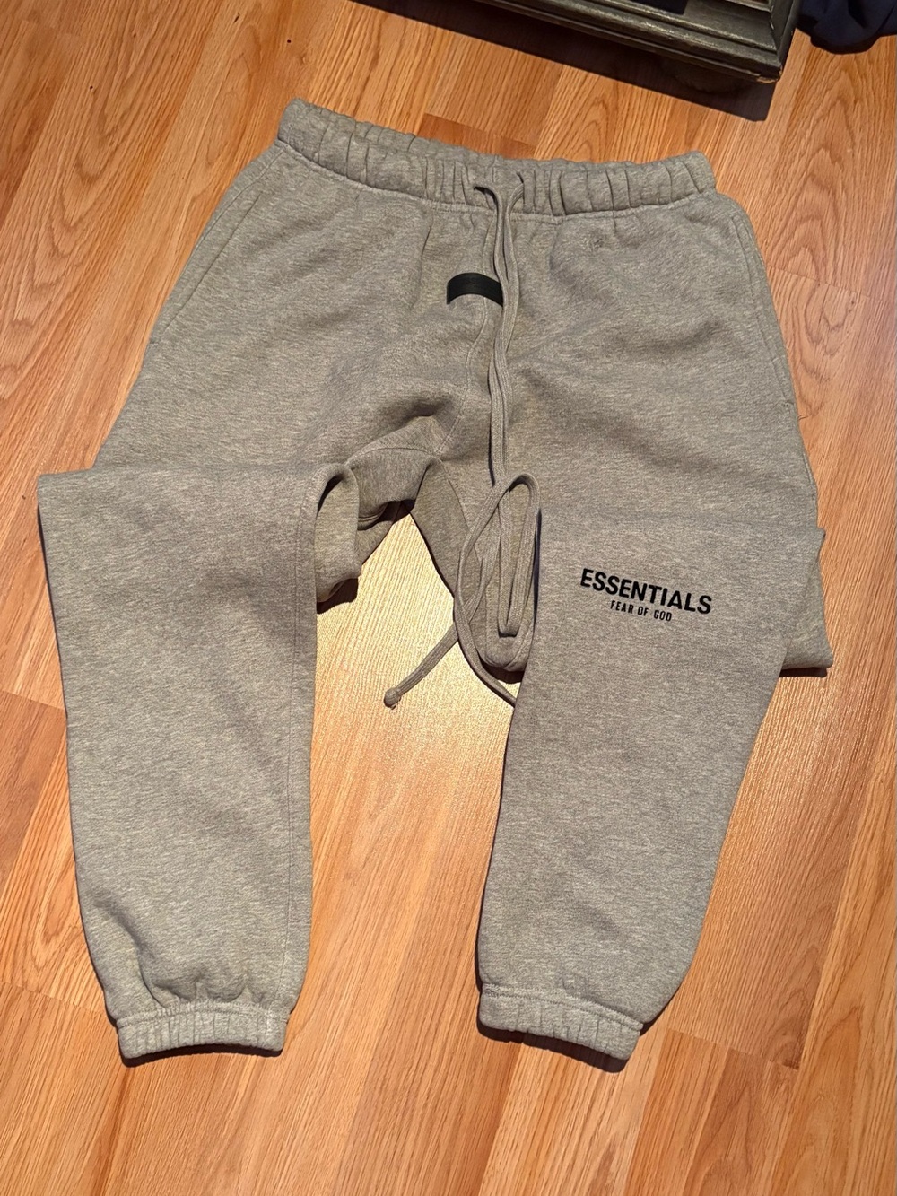 Essentials Kids Gray Heather Jogger Sweatpants with Logo